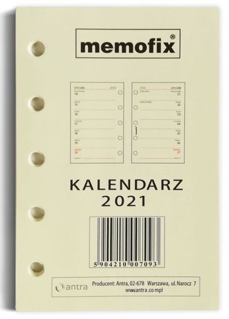 Kalendarz 2021 Wkład MEM/M TNS ANTRA