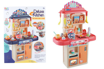 Kuchyňka růžová na vodu a  s párou 70 cm