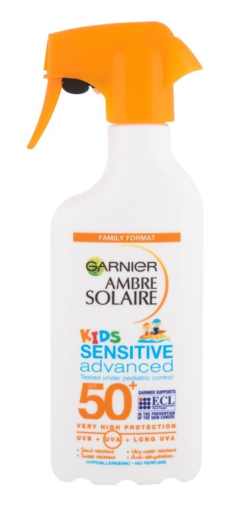 Garnier Ambre Solaire Kids Opalovací přípravek na tělo Sensitive Advanced 300 ml SPF50+ pro děti