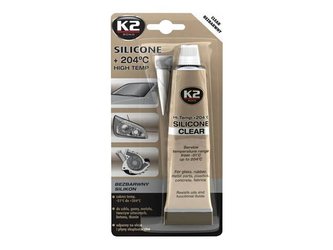 Vysokoteplotní čirý silikon K2 SILICONE CLEAR 85g Vysokoteplotní čirý silikon K2 SILICONE CLEAR 85g
