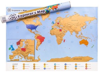Mapa Odkrywcy - Świat - ulepszona zdrapka w.ang Mapa Odkrywcy - Świat - ulepszona zdrapka w.ang