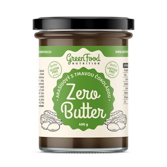 GreenFood nutrition - Zero butter arašídový krém tmavá čoko. 400g