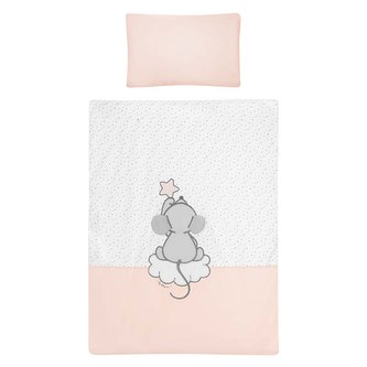 5-dílné ložní povlečení Belisima Cute Mouse 100/135 růžové