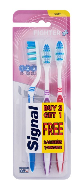 Signal Fighter Zubní kartáček 3 ks Soft unisex