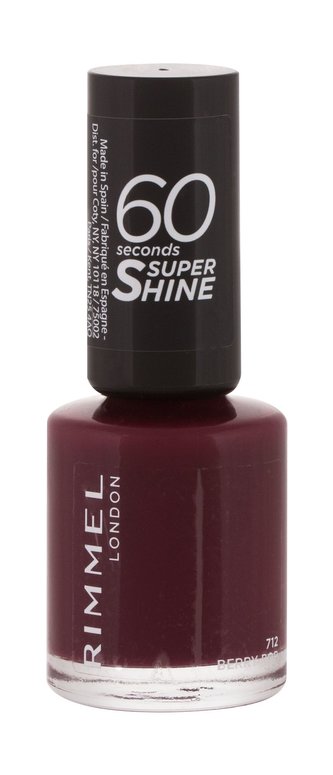 Rimmel London 60 Seconds Lak na nehty Super Shine 8 ml 712 Berry Pop pro ženy