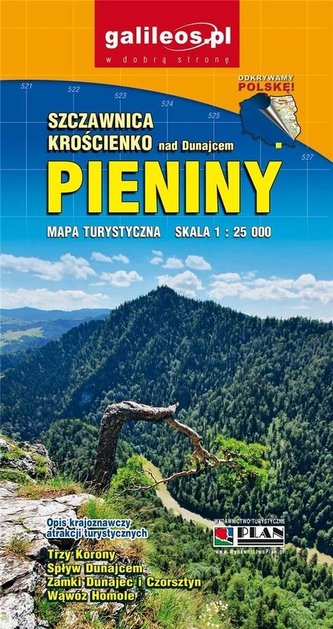 Mapa turystyczna - Pieniny 1:25 000