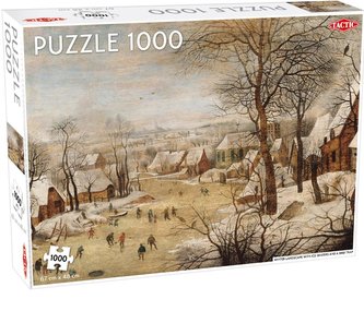 Puzzle 1000 Winter Landscape w Skaters