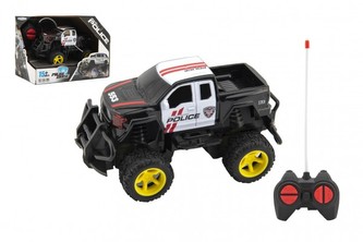 Auto RC policie terénní pick up plast 16cm na baterie v krabici 19x14x13cm