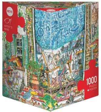 Puzzle 1000 Szalony umysł artysty + plakat