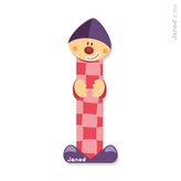 Janod Dřevěné písmenko I lepící 9 cm oranžové modré zelené růžové