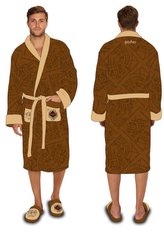 Pánský fleece župan Harry Potter: Marauder's Map (univerzální) hnědý