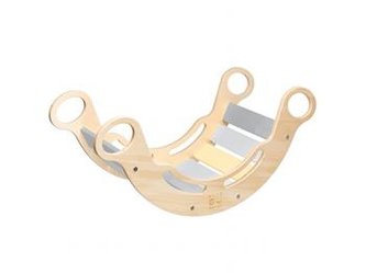 Houpačka Elis design Montessori duhová šedé desky 5v1