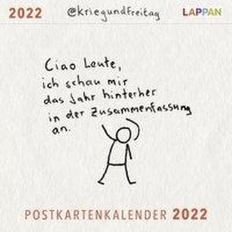@kriegundfreitag Postkartenkalender 2022