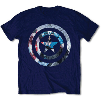 Pánské tričko Marvel|Captain America: Knock Out (M) modré bavlna