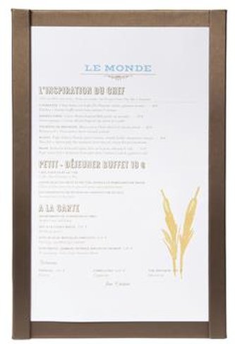 Jídelní lístek Securit MAGNETIC RANGE A4, s magnetickými chlopněmi, Brown