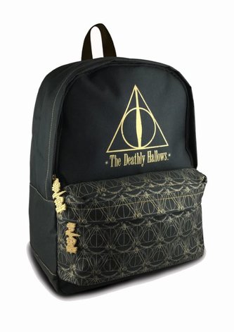 Batoh Harry Potter: Relikvie smrti - Deathly Hallows (objem 16 litrů|28 x 38 x 15 cm) černý polyester