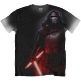 Pánské tričko Star Wars: Kylo Ren Sublimation Print (M) černý polyester