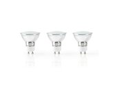 Smart žárovka LED GU10 5W teplá bílá NEDIS WIFILW31CRGU10 WiFi SmartLife 3ks