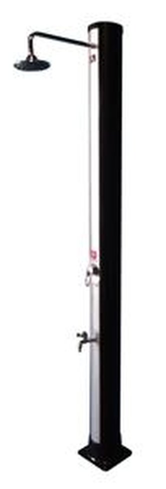 Solární sprcha Hawaj UNO 38 L černo-stříbrná s dlouhou hlavicí