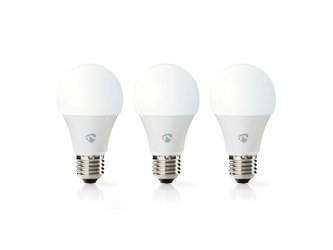 Smart žárovka LED E27 9W bílá NEDIS WIFILW33WTE27 WiFi SmartLife 3ks