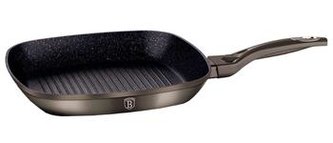 Pánev Berlingerhaus BH-1249  Metallic Line grilovací s mramorovým povrchem 28 cm karbonová