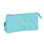 Trojitý penál na tužky Benetton: Candy vzor 12075 (22 x 12 x 3 cm) modrý polyester