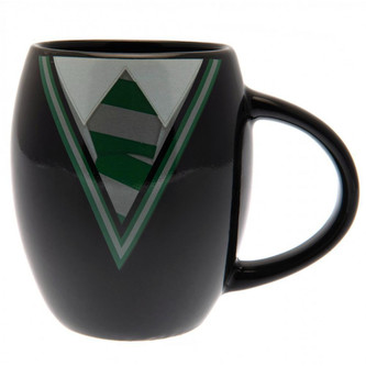 Černý keramický oválný hrnek Harry Potter: Slytherin Uniform (objem 425 ml)