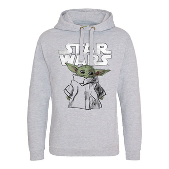 Pánská mikina Star Wars|Hvězdné války|Mandalorian: The Child (S) šedá bavlna polyester