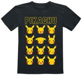 Dětské tričko Pokémon: Pikachu Faces (5-6 let) černá bavlna