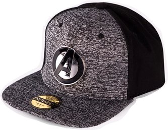 Snapback čepice - kšiltovka Marvel|Avengers: Kovová logo (nastavitelná) bavlna polyester