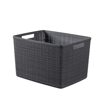 Košík JUTE L 36x23x28cm tmavě šedá