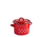 Hrnec s poklicí smalt červený/puntíky 16 cm 2,5 L