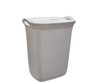 Koš na špin prádlo 58l reliéf bílý 2ucha 46x37x58
