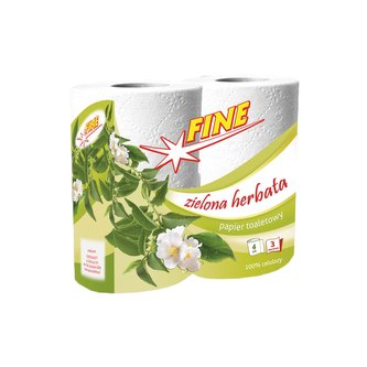 Toaletní papír Fine 3 vrstvý 4 ks zelený čaj