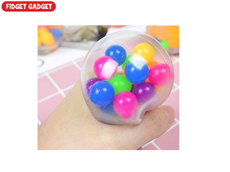 Fidget strečový míček 5cm s kuličkami 24ks v DBX