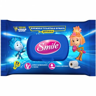 SMILE vlhčený toaletní papír dětský FIXIES 44 ks