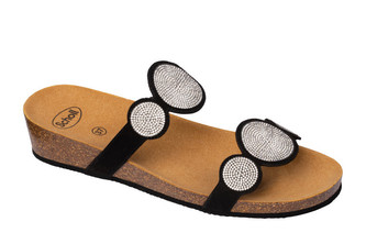 Scholl Zdravotní obuv - SHARON 2 STR MicroStrass-W - Black 42