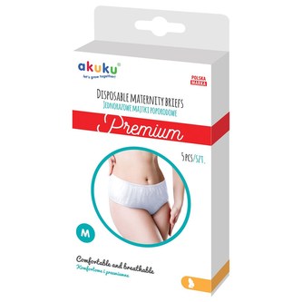 Jednorázové poporodní kalhotky Akuku PREMIUM vel. M 5ks - velikost M