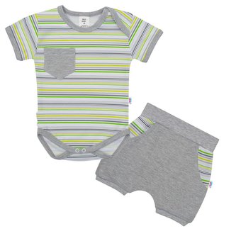2-dílná letní bavlněná souprava New Baby Perfect Summer stripes - velikost 86 (12-18m)