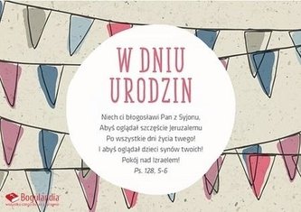 Kartka Urodziny - Niech ci błogosławi Pan z Syjonu