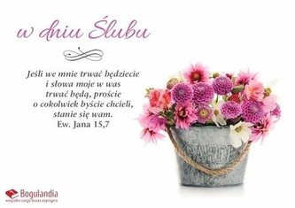 Kartka Ślub - Jeśli we mnie trwać będziecie