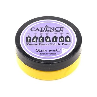 Cadence Reliéfní pasta na textil 50 ml - citrónová žlutá