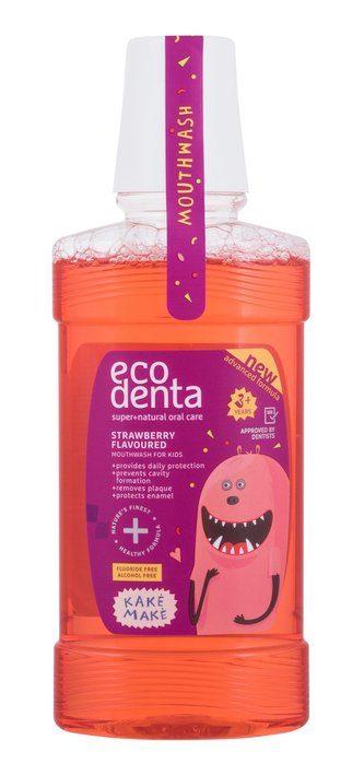 Ecodenta Super+Natural Oral Care Ústní voda Strawberry 250 ml pro děti