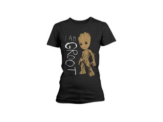 Dámské tričko Guardians Of The Galaxy 2|Strážci Galaxie 2: I Am Groot Scribbles (M) černé