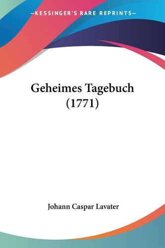 Geheimes Tagebuch (1771)