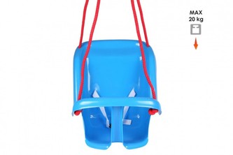 Houpačka Baby plast modrá nosnost 20kg 35x38x39cm 24m+
