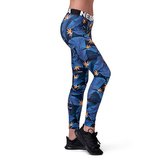 Dámské legíny Mid Waist Ocean Power blue - NEBBIA - Velikost XS