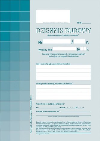 Dziennik budowy 603-1