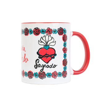 Keramický hrnek Frida Kahlo: Passion (objem 300 ml) bílý