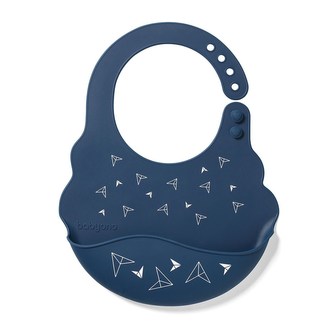 Nastavitelný silikonový bryndák s kapsičkou Baby Ono tmavě modrý